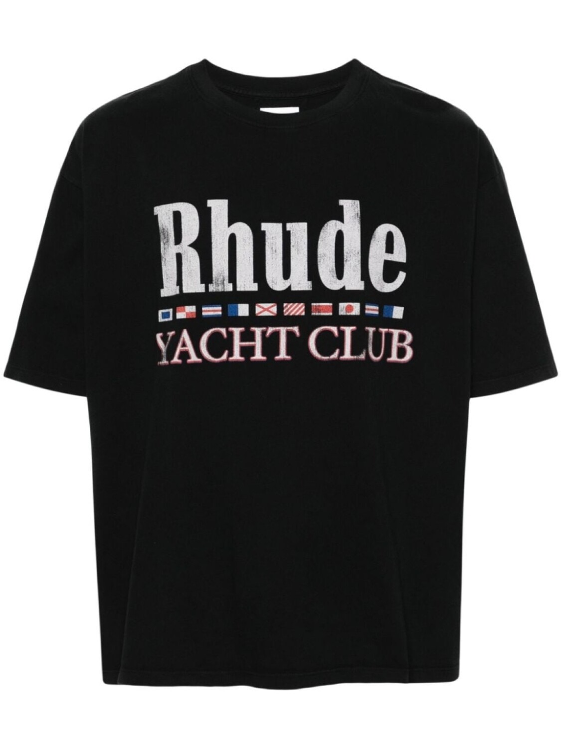 

RHUDE футболка Flag, черный