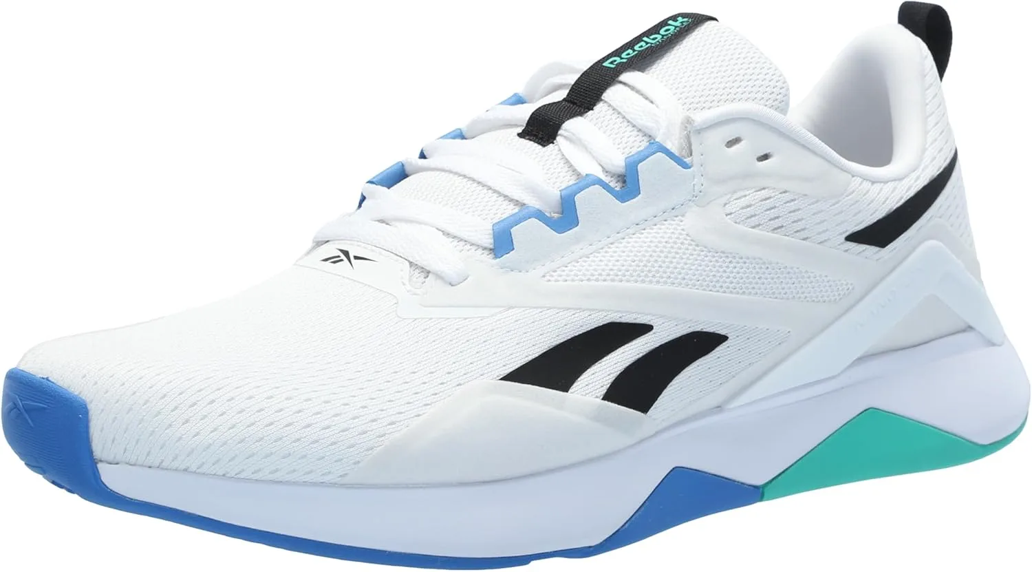 Мужские кроссовки Reebok Nanoflex Trail 2, белый/черный/зеленый