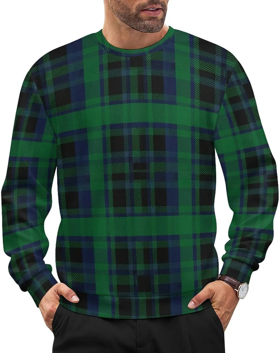 

Мужской свитер с круглым вырезом, свободный, с длинными рукавами, легкий VAFZASC