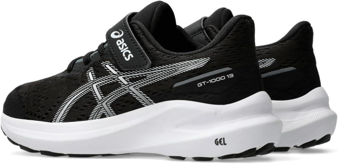 Беговые кроссовки Asics GT-1000 13 для детей дошкольного возраста, белый/черный — фото 3