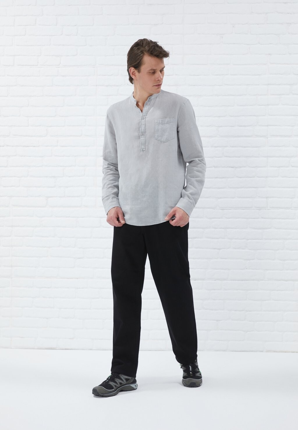 

Рубашка SHIRT-LINEN BLEND Pier One, светло-серый