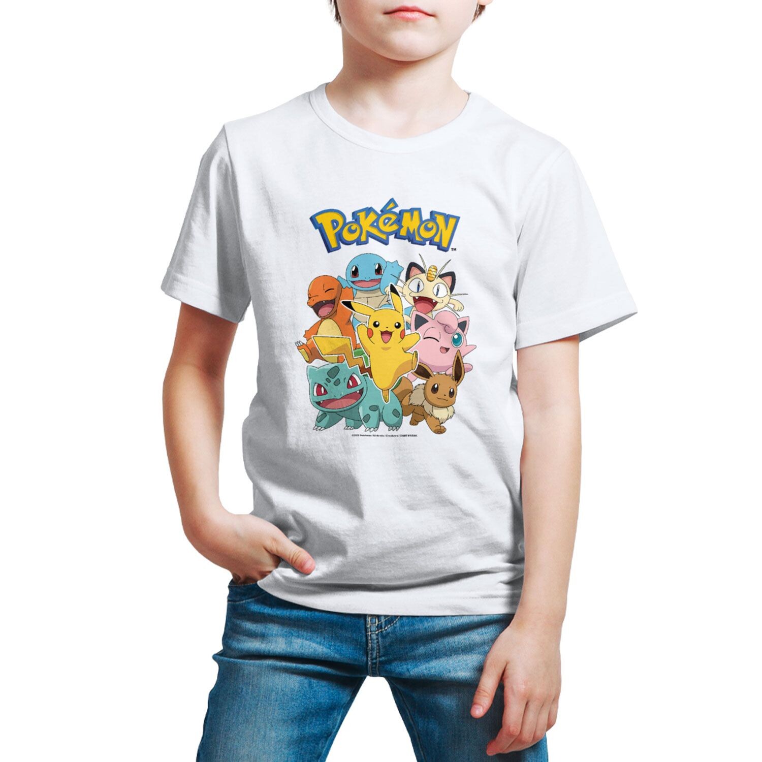 

Футболка с рисунком группы персонажей Pokemon для мальчиков 8–20 лет Pokemon
