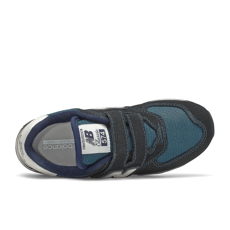 Беговые кроссовки New Balance 574 Low Cut K Black/Blue, синий — фото 3