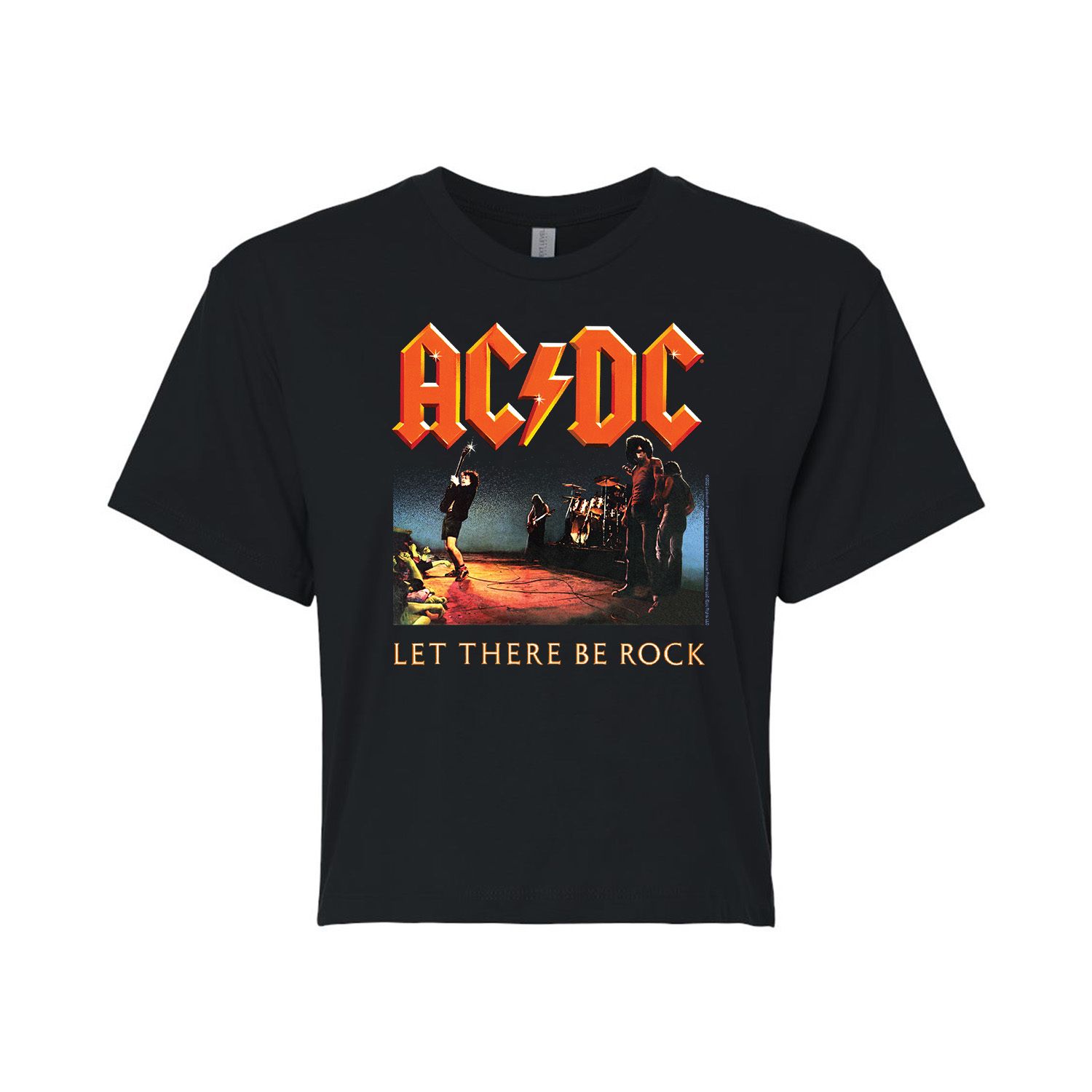 

Укороченная футболка с рисунком AC/DC Let There Be для юниоров Licensed Character, черный