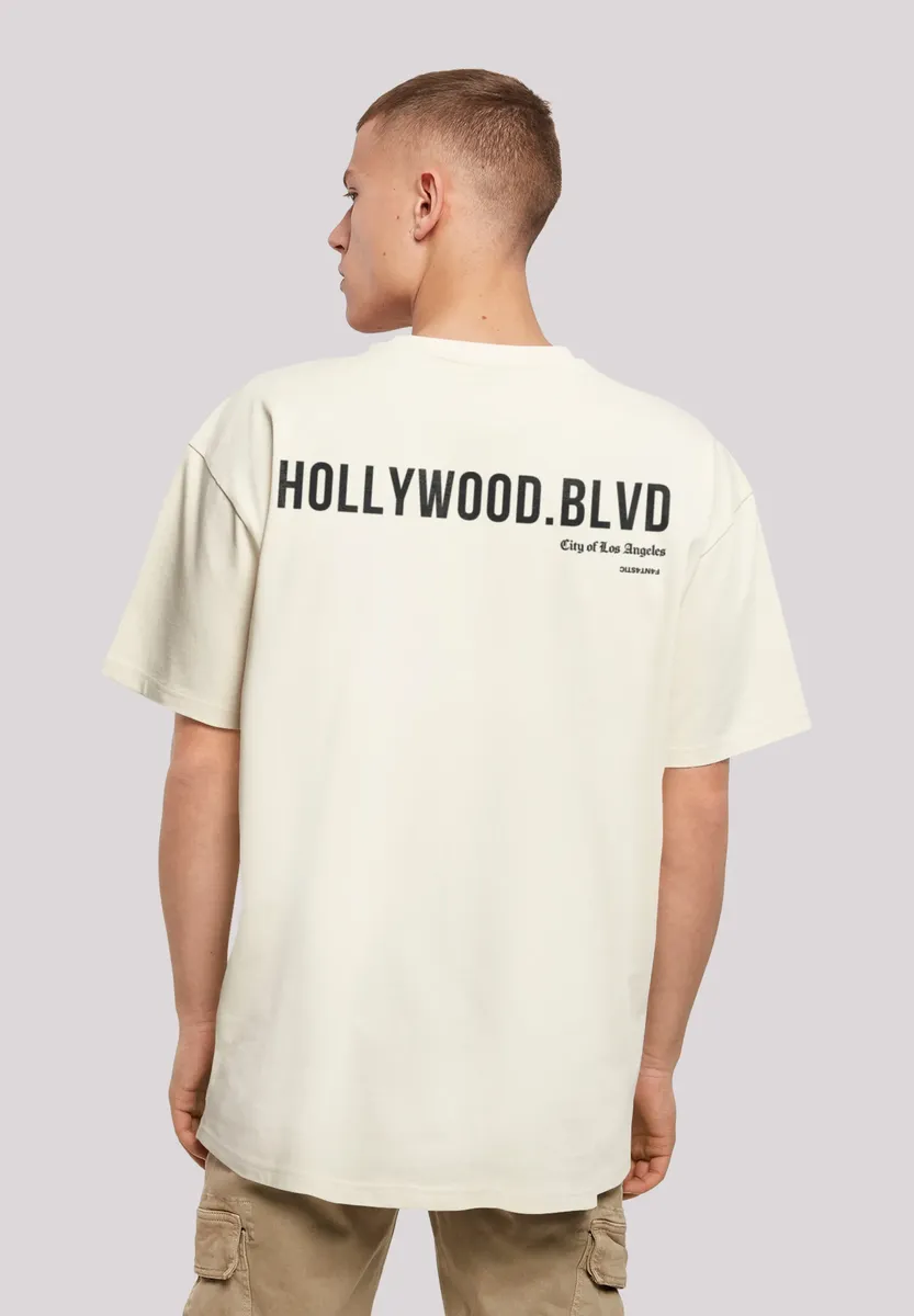 

F4NT4STIC Футболка "Hollywood blvd OVERSIZE TEE", принт, цвет Sand