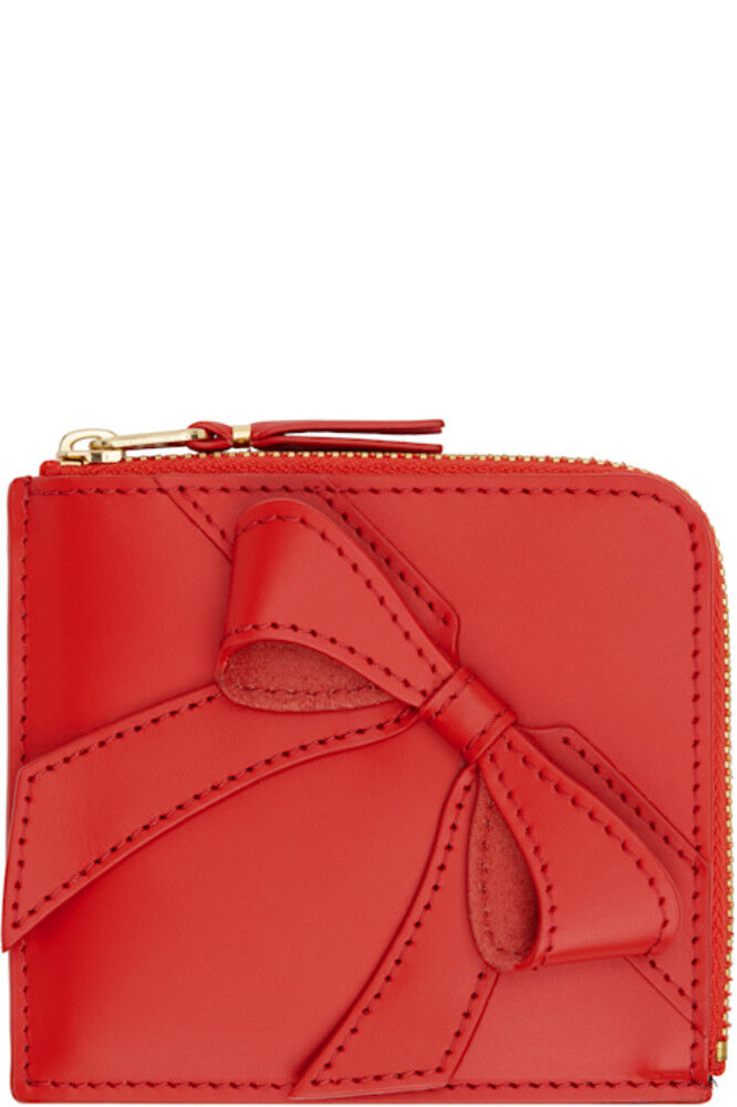 

Красный большой кошелек с бантом COMME des GARÇONS WALLETS