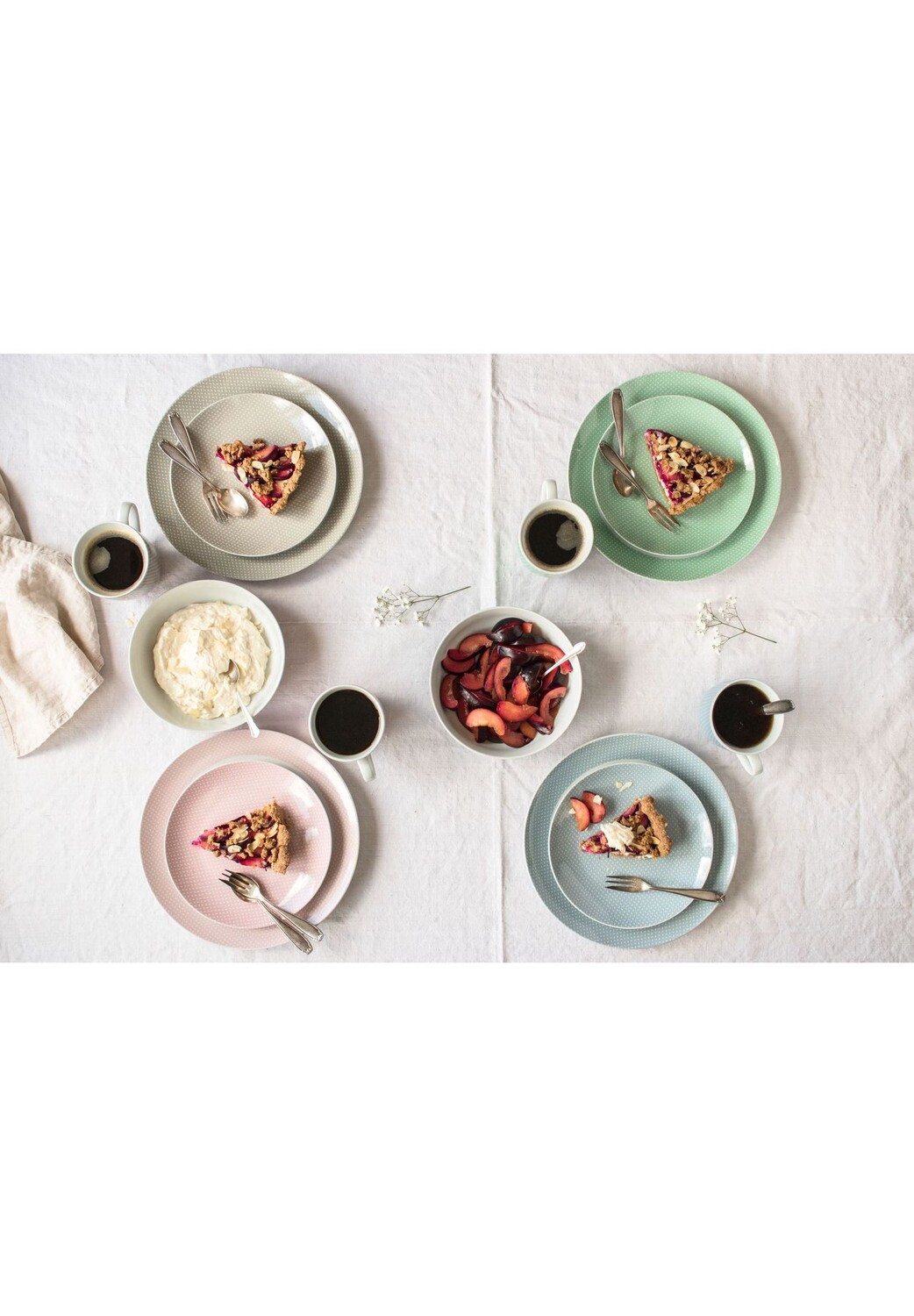 

Набор посуды фарфор Kitchen Time II MäSer, rosa/ blau/ grün/ beige