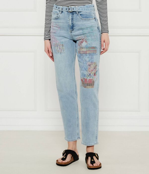 

Джинсы ковбойские Straight fit Desigual, синий