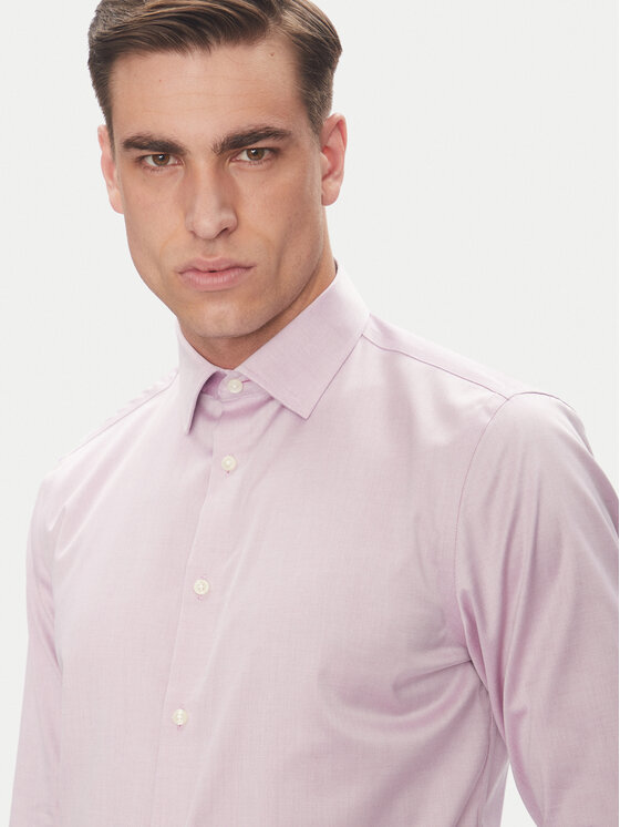 Рубашка облегающего кроя LV019EU035 Calvin Klein, розовый — фото 4