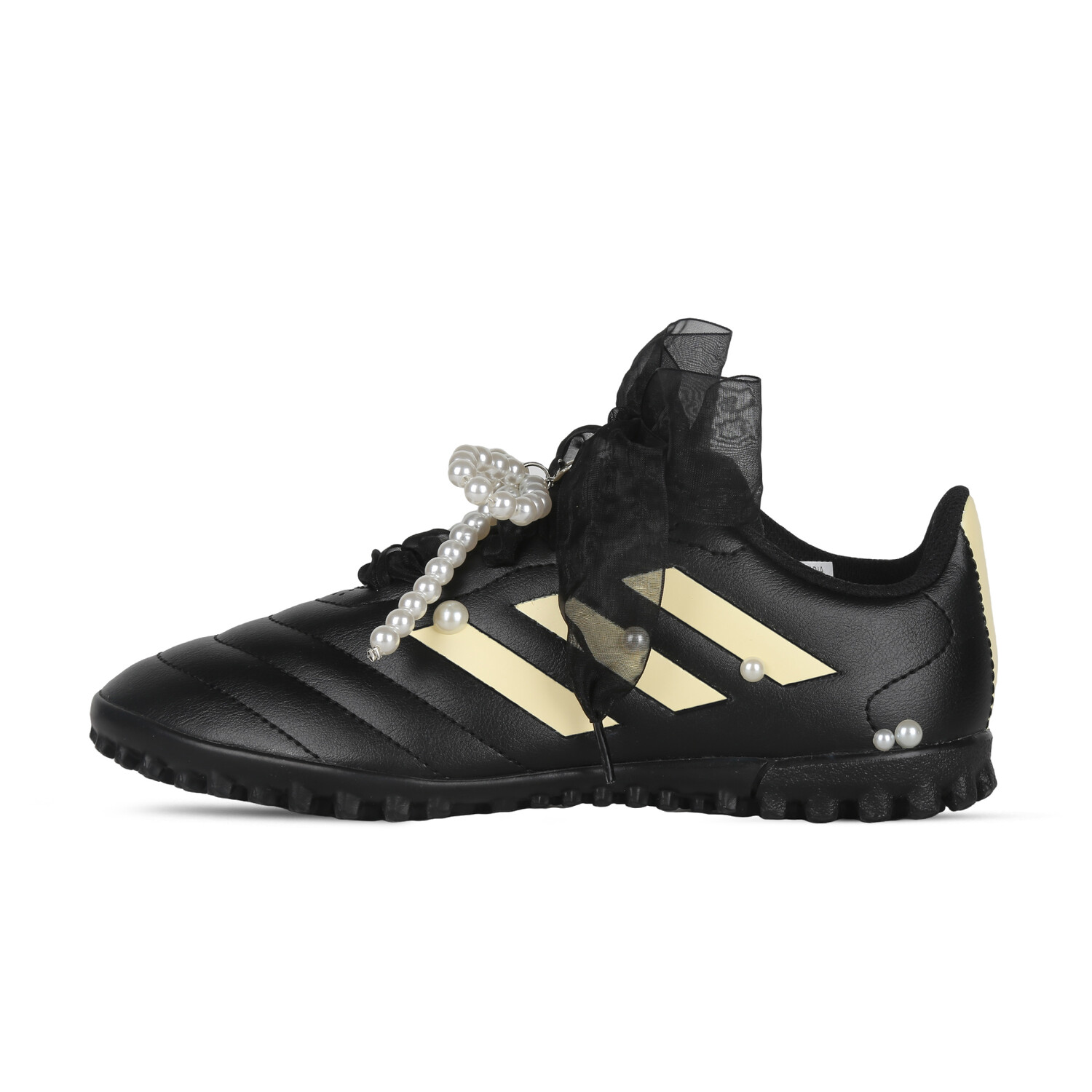 

Футбольные бутсы GOLETTO 8 унисекс с низким верхом, черный/бежевый Adidas