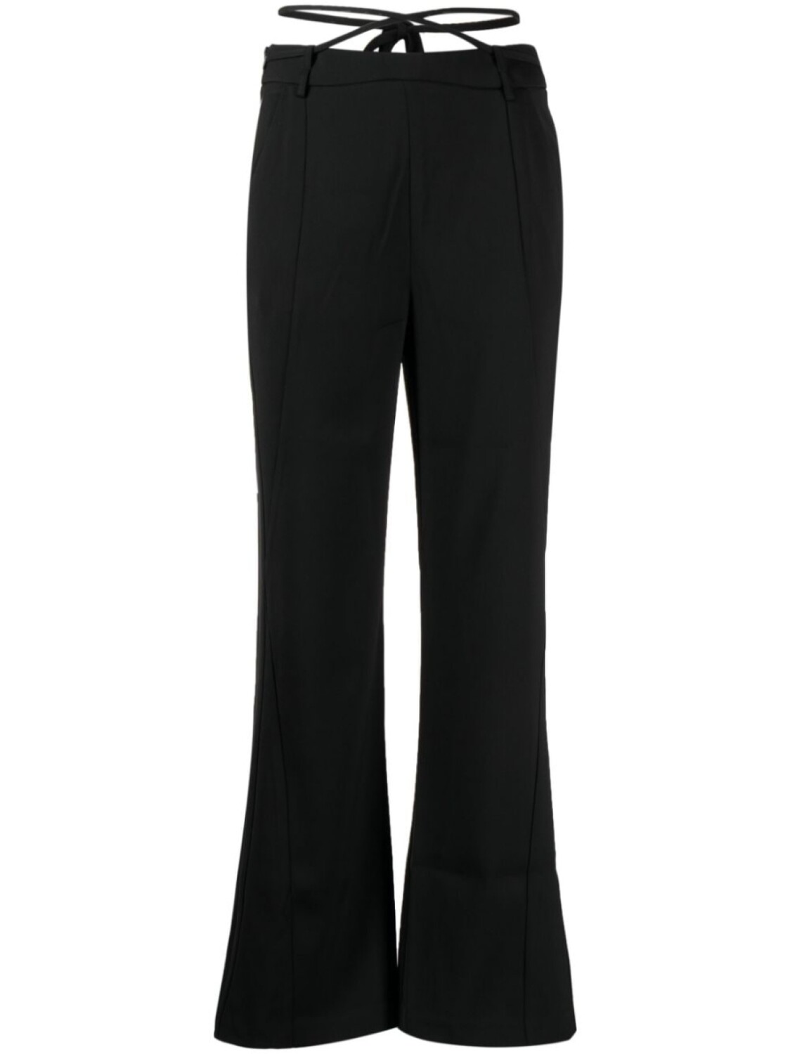 

B+ab расклешенные брюки с завязками, черный