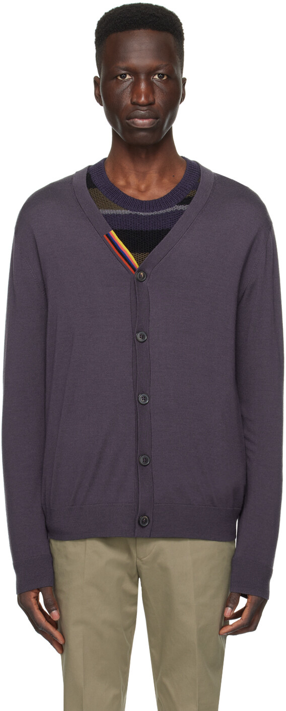 

Темно-синий полосатый кардиган Paul Smith