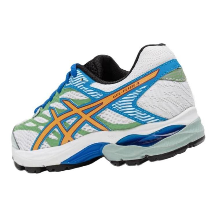Кроссовки детские Gel-Flux 4 GS Low-top белые/синие/зеленые Asics, белый/синий — фото 4