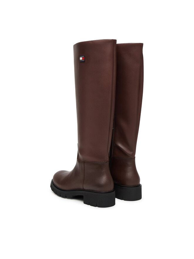 Сапоги Tjw Stretchy Long Shaft Boot EN0EN02828 Tommy Jeans, коричневый — фото 3