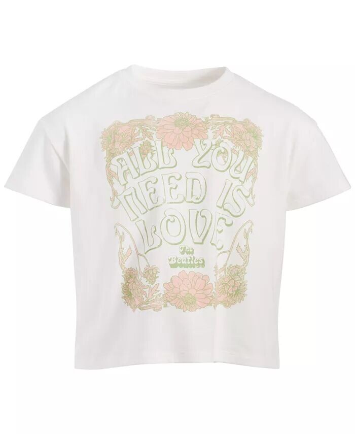 

Футболка с рисунком Big Girls Love The Beatles Grayson Threads Black, белый