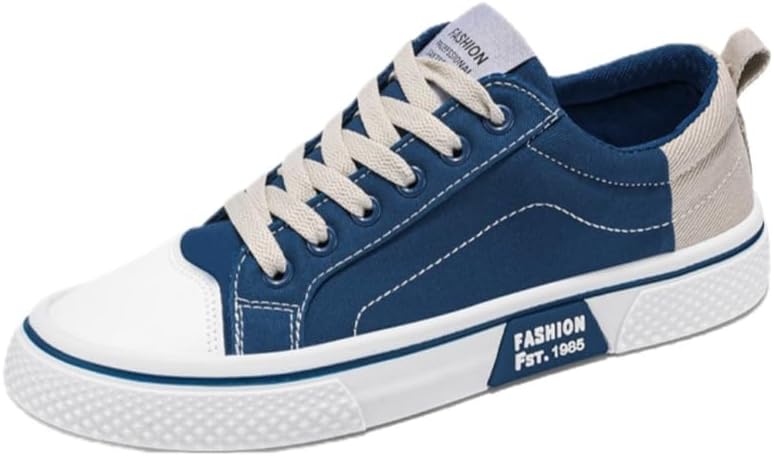 

Мужские плоские тканевые кроссовки, стильные и удобные, с округлым носком, подходят для весны, лета и осени, больших размеров Fusecottc, синий