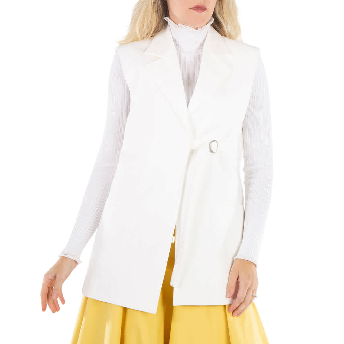 

Джил Сандер Ноч Напел Хлопковая жилетка с двумя карманами Jil Sander, белый