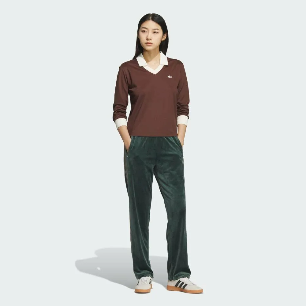 Футболка с V-образным вырезом и длинными рукавами Adidas, brown — фото 3
