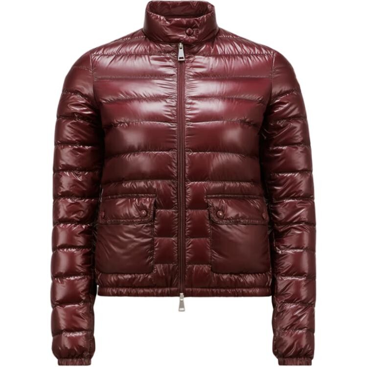 

Пуховик женский бордовый Moncler
