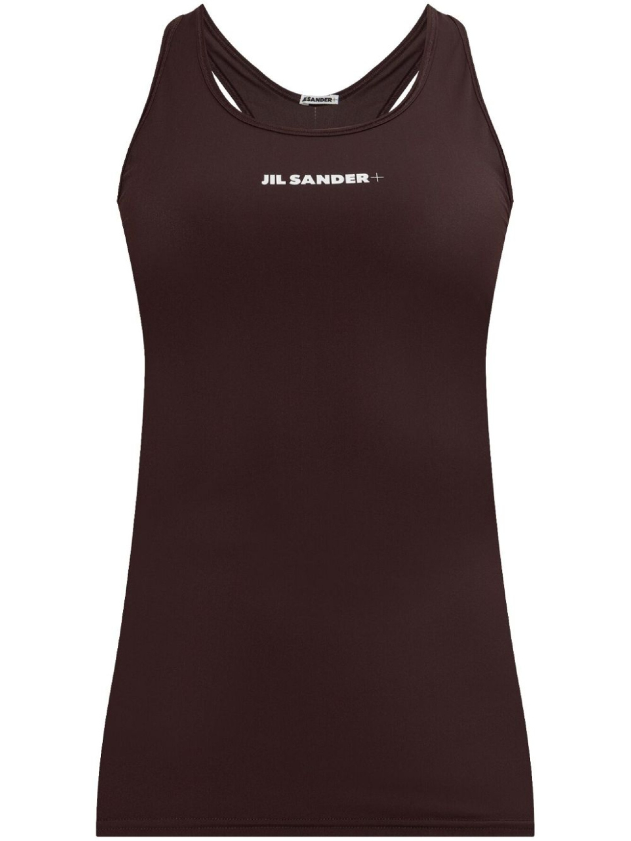 

Jil Sander + майка с вышитым логотипом, коричневый