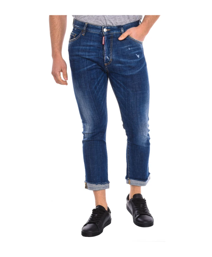 

Длинные брюки прямого кроя Dsquared2, синий