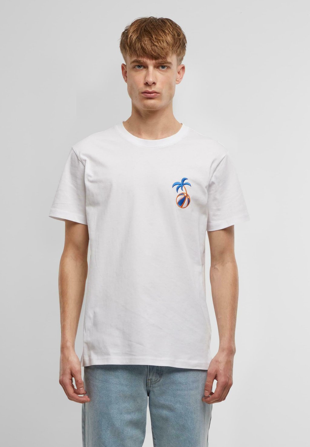 

Футболка с принтом SUMMER BASKETBALL EMB Mister Tee, белый