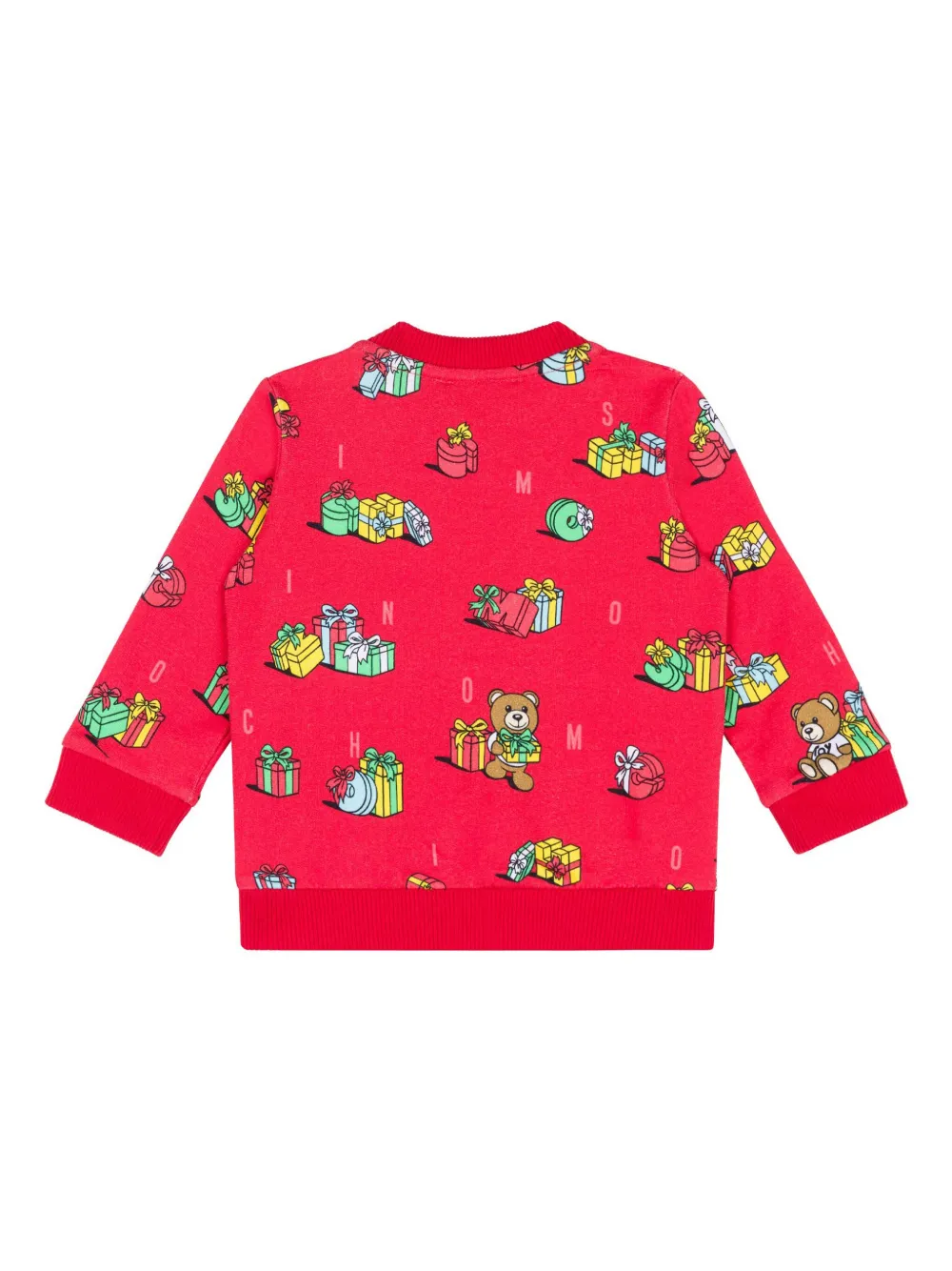 Толстовка с графичным принтом Moschino Kids, красный — фото 2