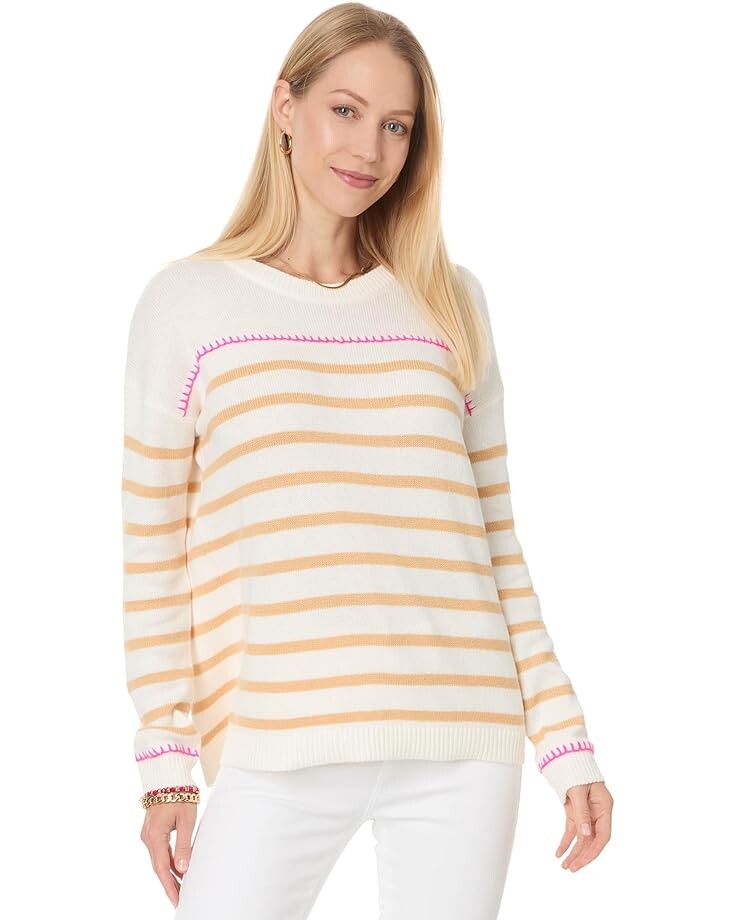 

Свитер Lilly Pulitzer Kyren Sweater, цвет Coconut Never Ending Stripe