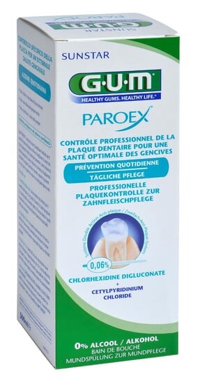 

Антисептическая жидкость для полоскания рта 0,06% CHX, 500 мл Sunstar Gum Paroex