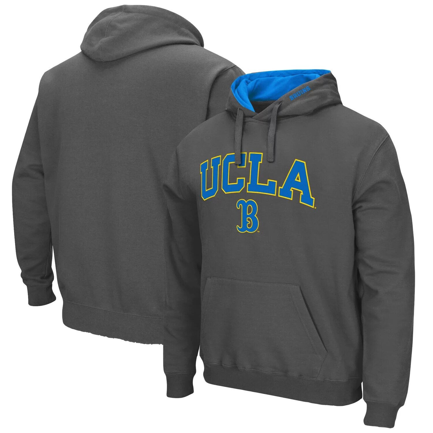 

Мужской темно-серый пуловер с капюшоном UCLA Bruins Arch & Logo 3.0 Colosseum