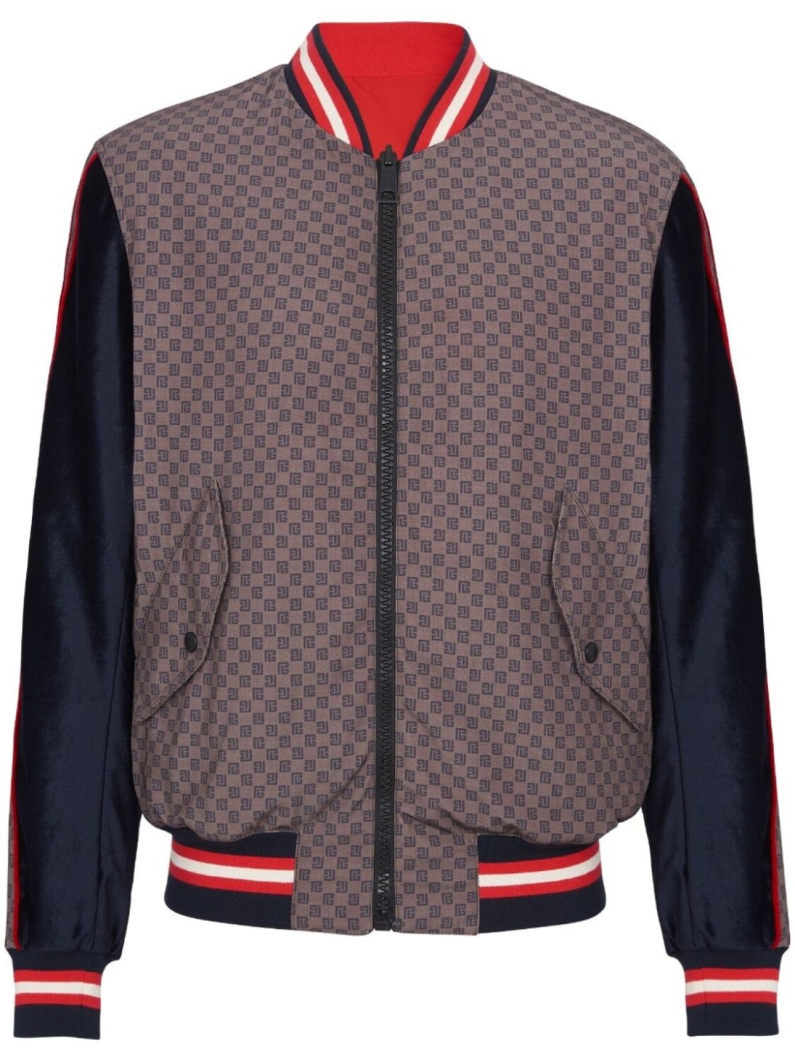 

Balmain бомбер с монограммой PB, фиолетовый