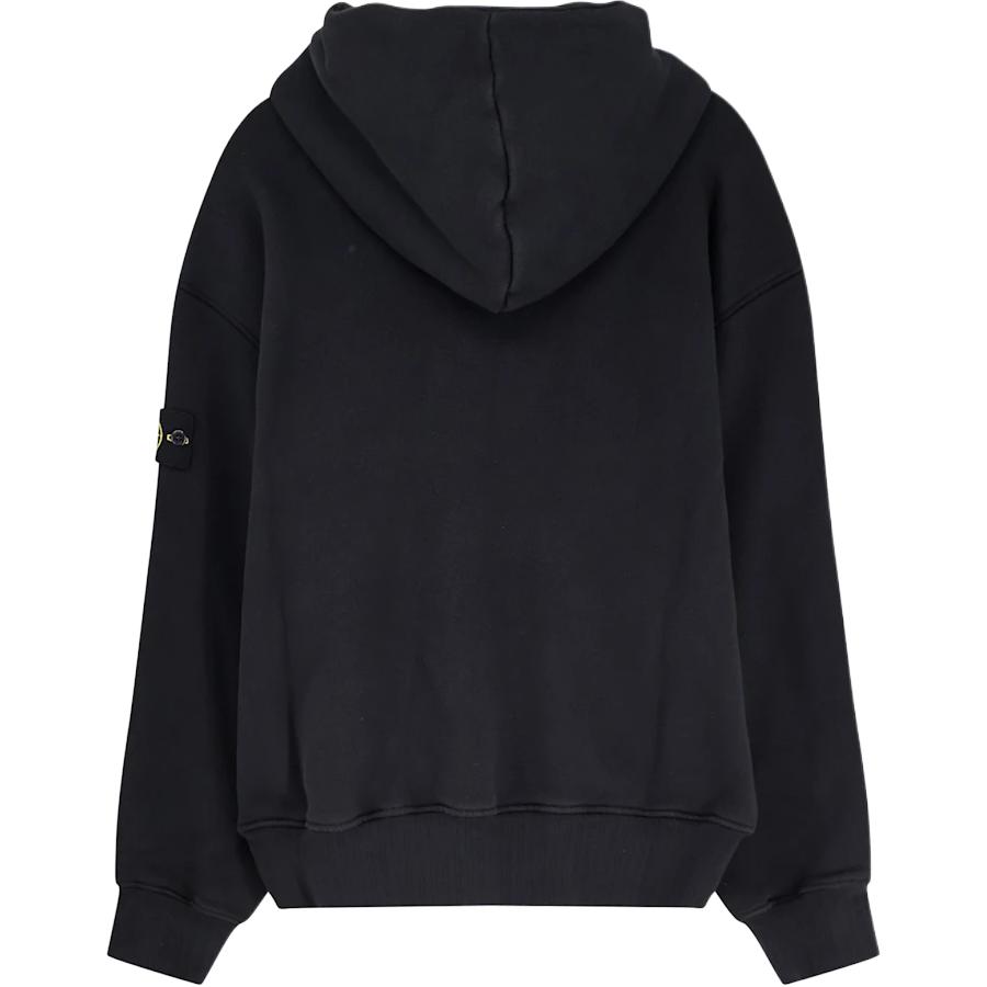 Толстовка на молнии с нашивкой с логотипом Stone Island, черный — фото 3