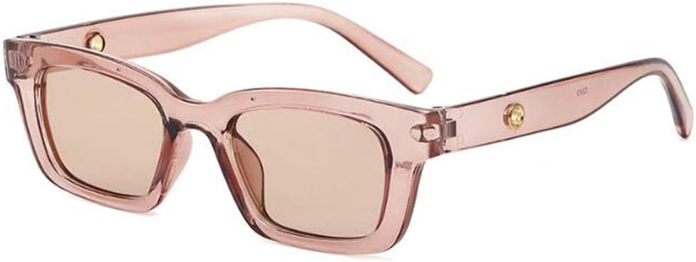 

Женские квадратные черные солнцезащитные очки с защитой от УФ-излучения. Мужские очки для вождения. Очки в маленькой оправе (оправа «чайные хлопья») Weloveushop, Black