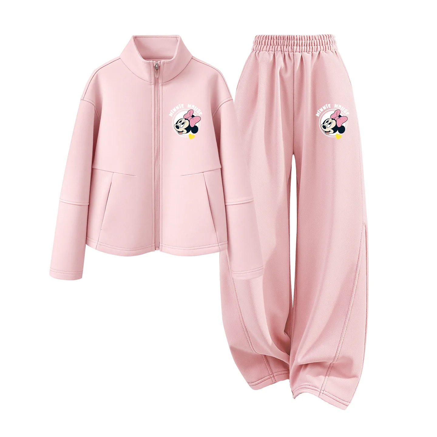 Детская повседневная спортивная футболка с круглым вырезом Disney, Di'e K Light Pink+Di'e K Lotus Pink