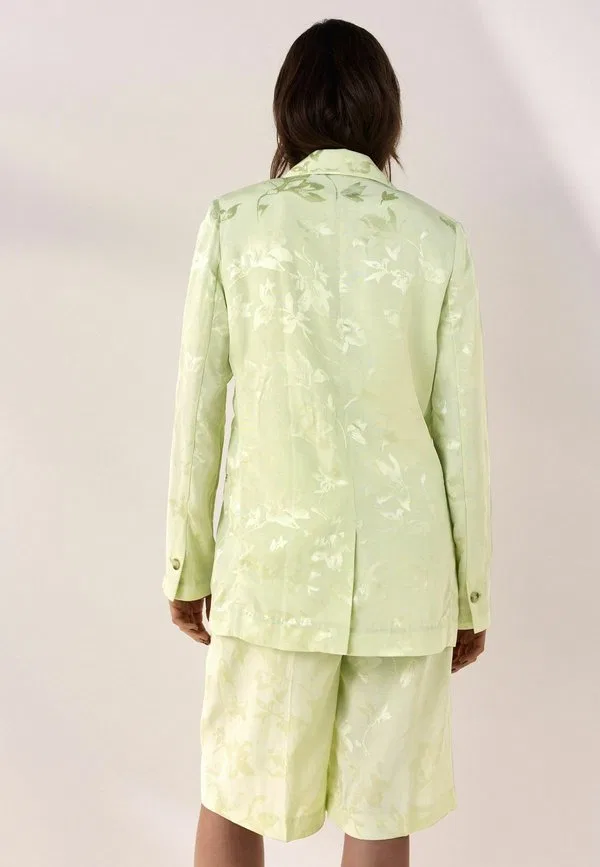 Двубортный пиджак tabitha simmons x jacquard стандартного кроя. короткое пальто Next, Green — фото 3