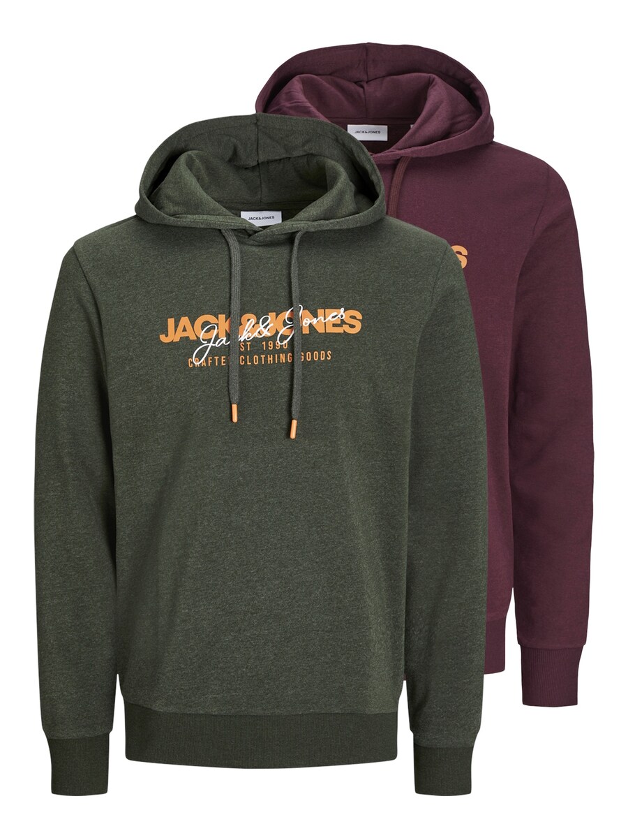

Толстовка JACK & JONES JJAlvis, цвет mottled green/Wine red