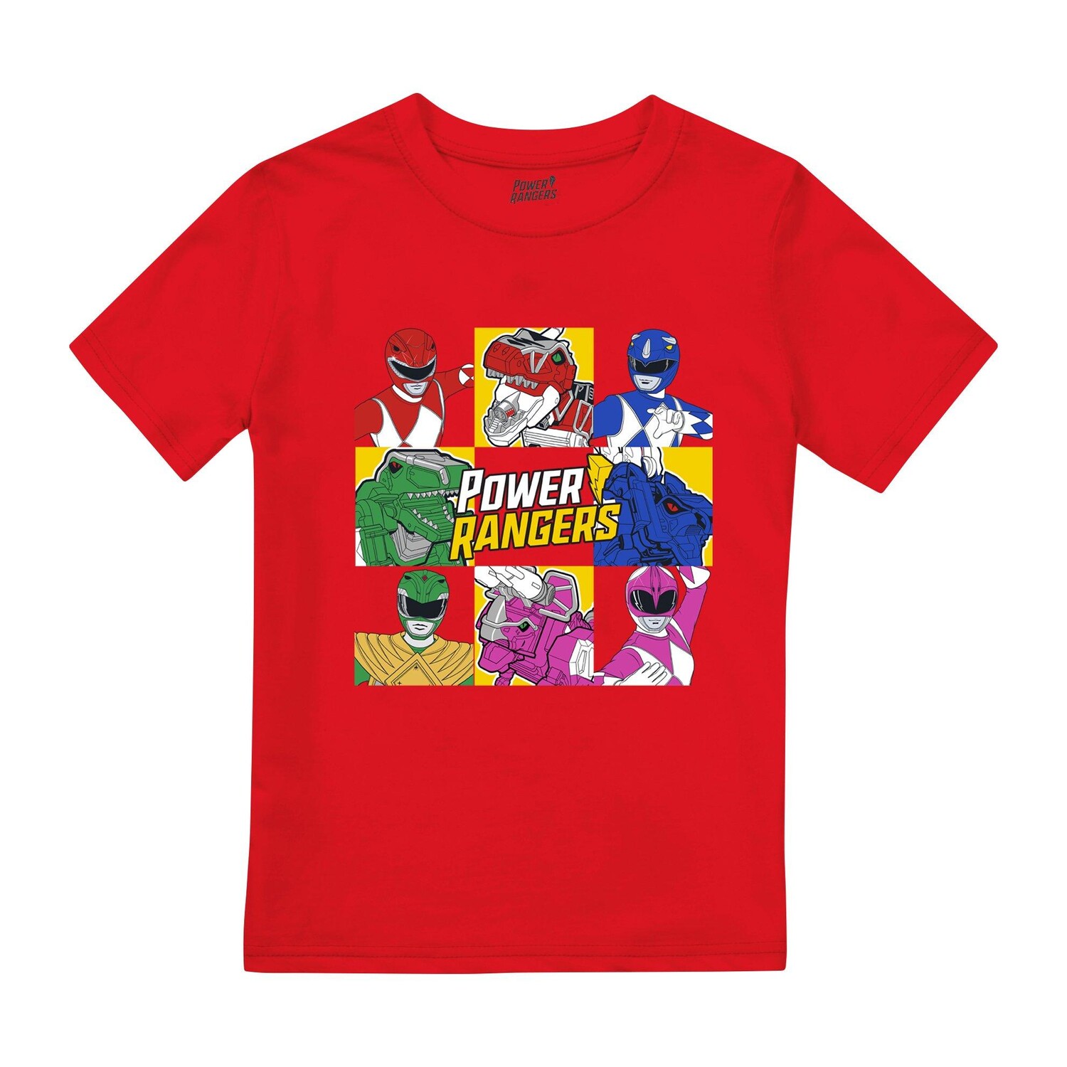

Футболка с групповой коробкой Power Rangers, красный