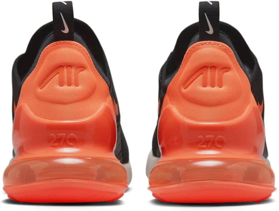 Мужские низкие кроссовки Nike Air Max 270, черный/ярко-красный/оранжевый — фото 3