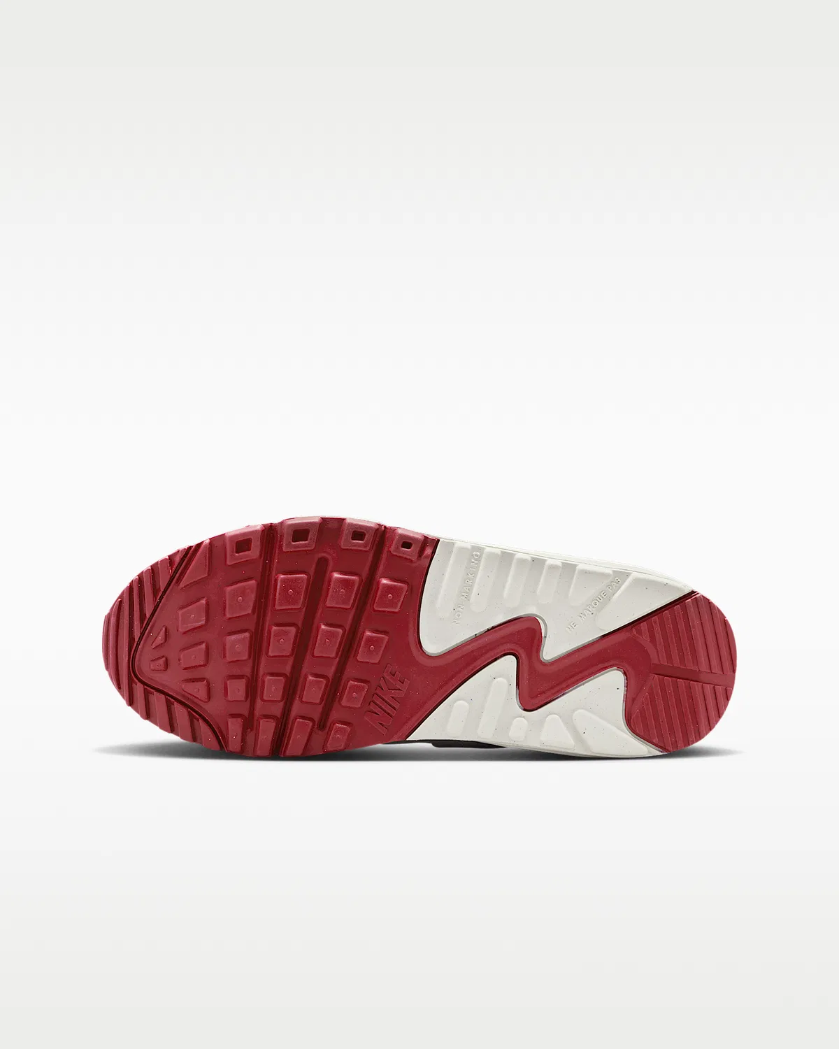 Кроссовки Nike Air Max 90 SE для детей, White/Light Bone/Summit White/Team Crimson — фото 2