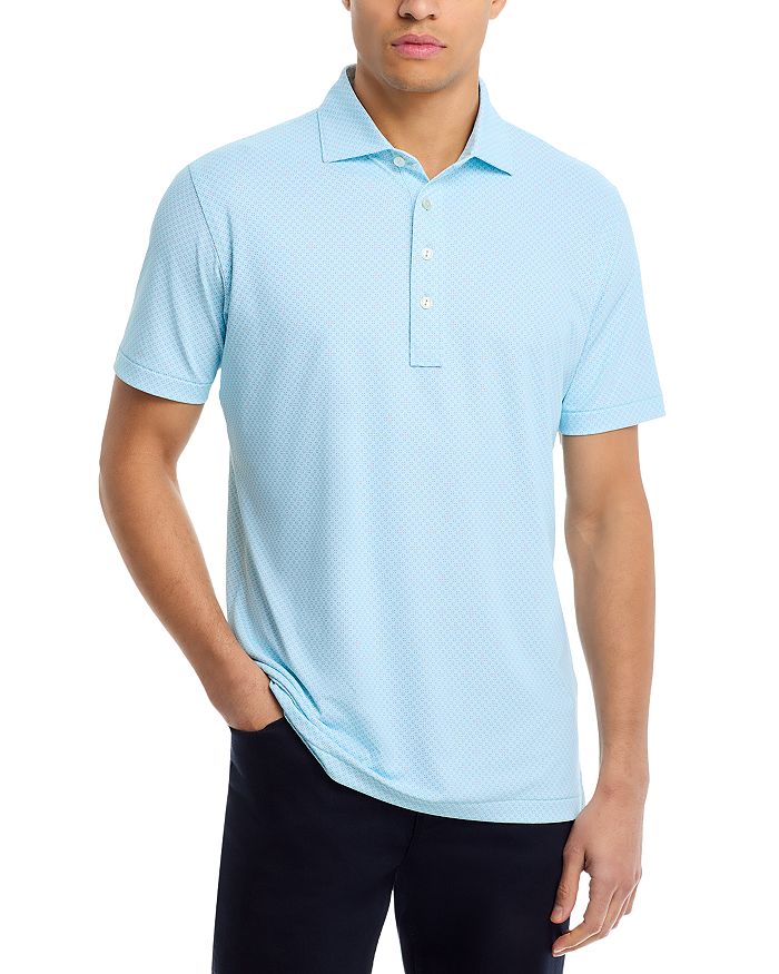 

Бикетт Текстурированная Поло с Высокими Характеристиками Peter Millar, синий