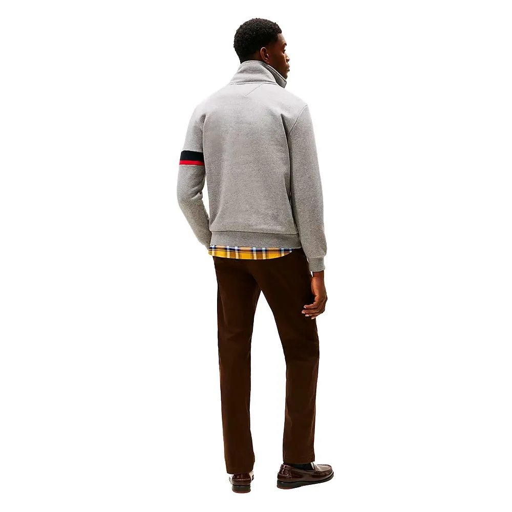 Толстовка Tommy Hilfiger RWB Insert half zip, серый — фото 2