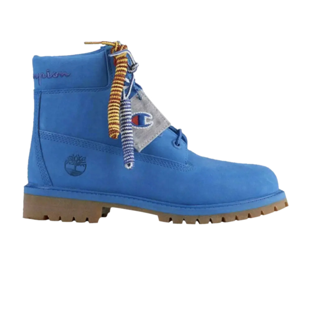 

Молодежные водонепроницаемые ботинки премиум-класса Champion x 6 дюймов Timberland, синий