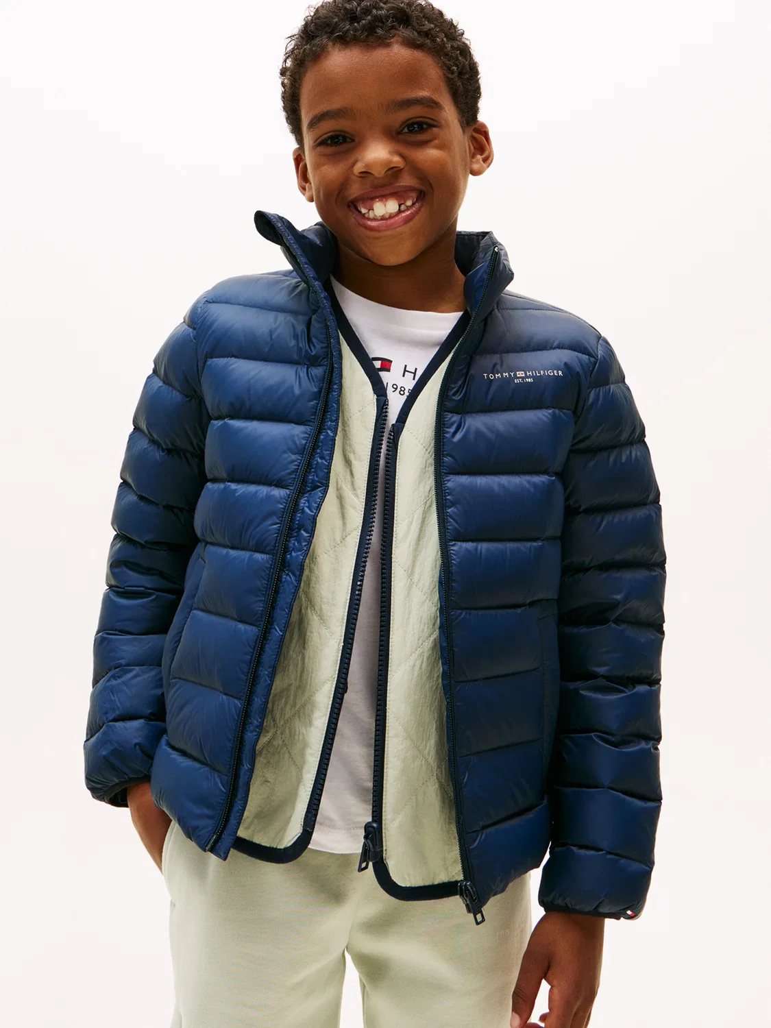 Зимняя куртка Tommy Hilfiger Essential Lightweight Down в темно-синем цвете — фото 4