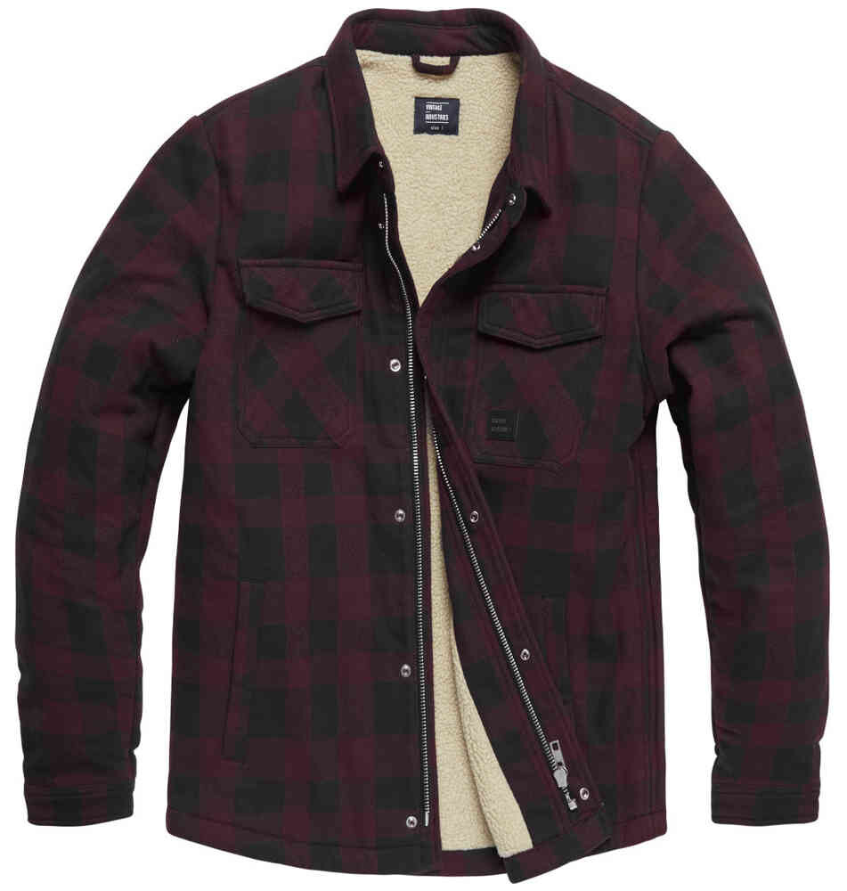 

Рубашка из тяжелого шерпа Vintage Industries, бургундия