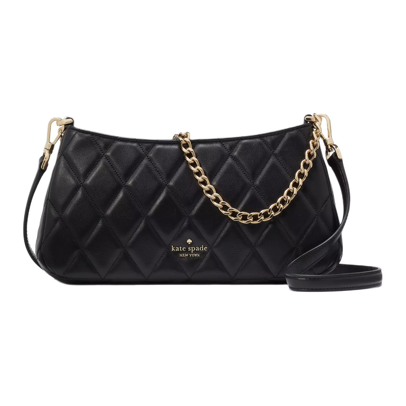 

Kate Spade Кожаная сумка через плечо, черная