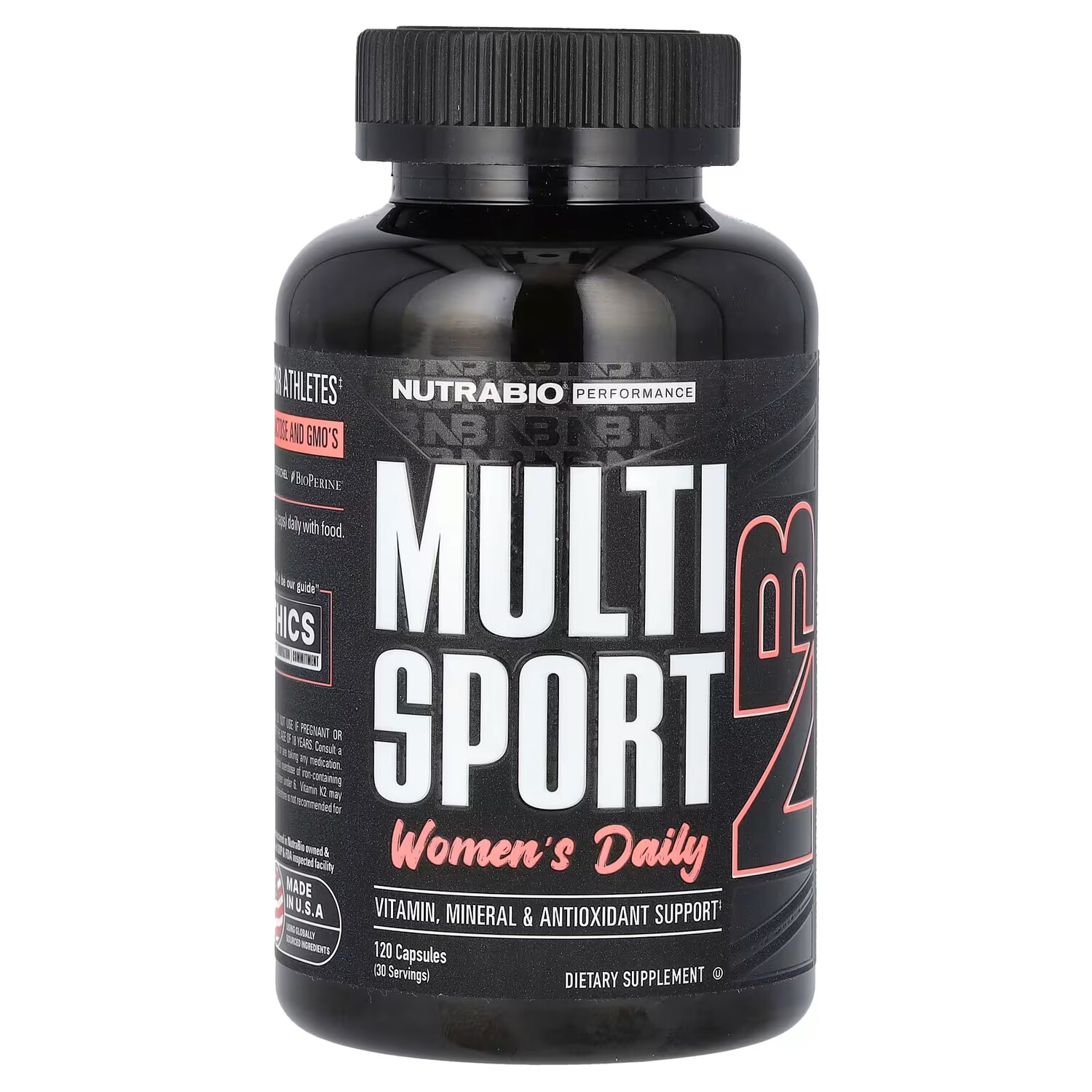 

Добавка NutraBio Performance MultiSport для женщин, 120 капсул