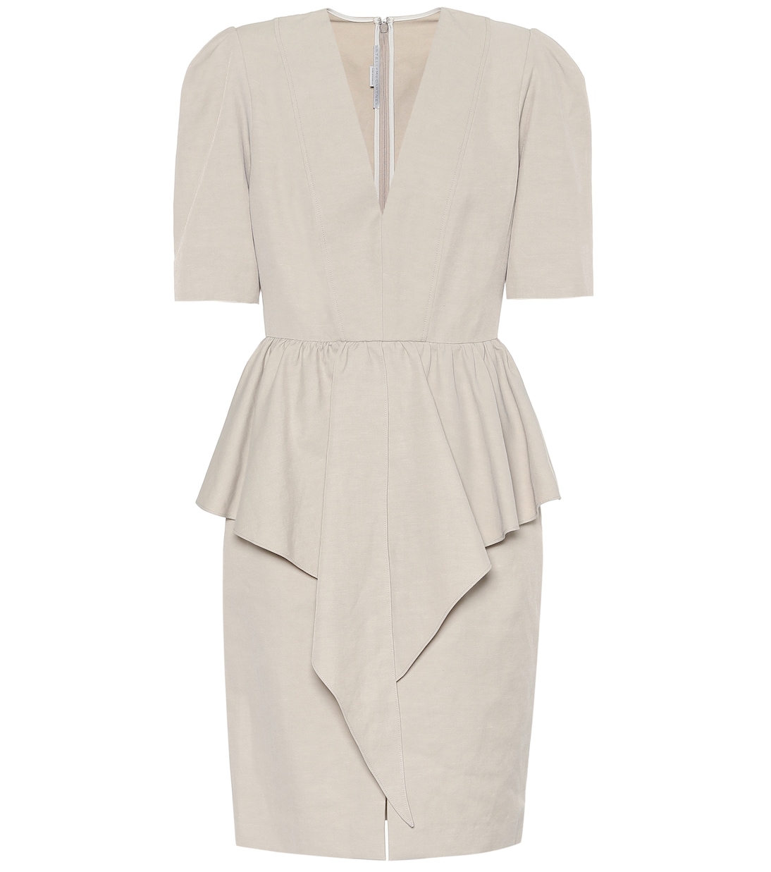 

Платье миди с баской Stella McCartney, Desert Beige