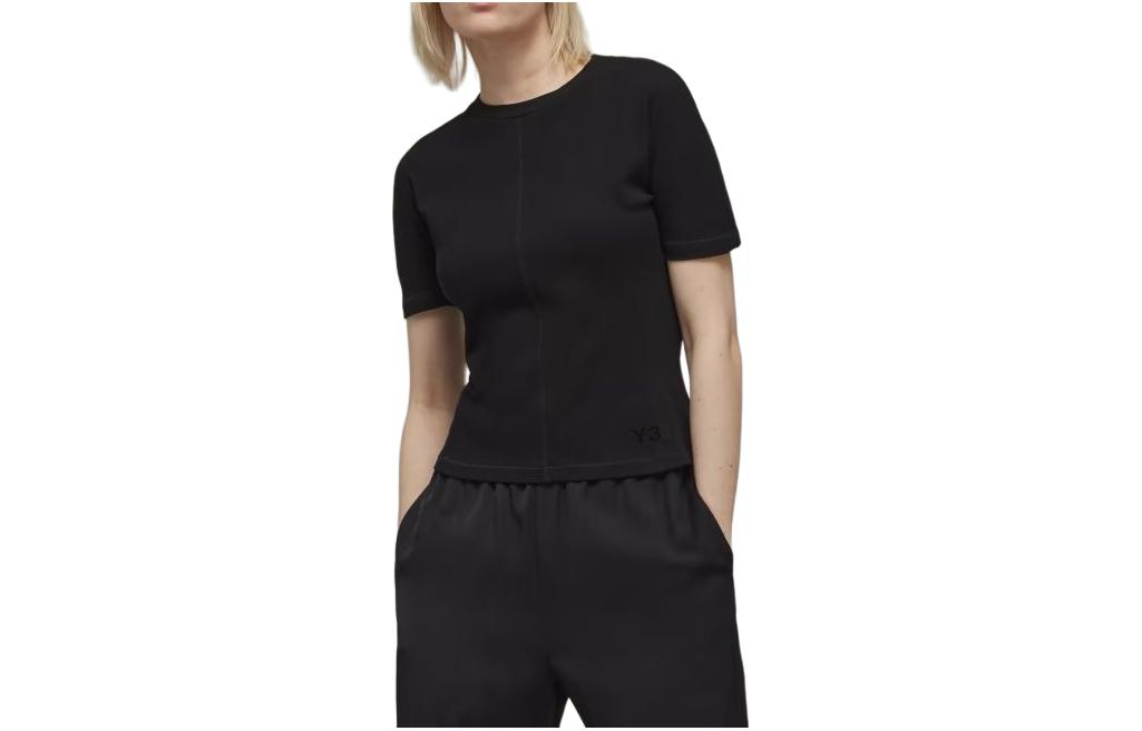 

Футболка с коротким рукавом Y 3 с логотипом Y-3, черный