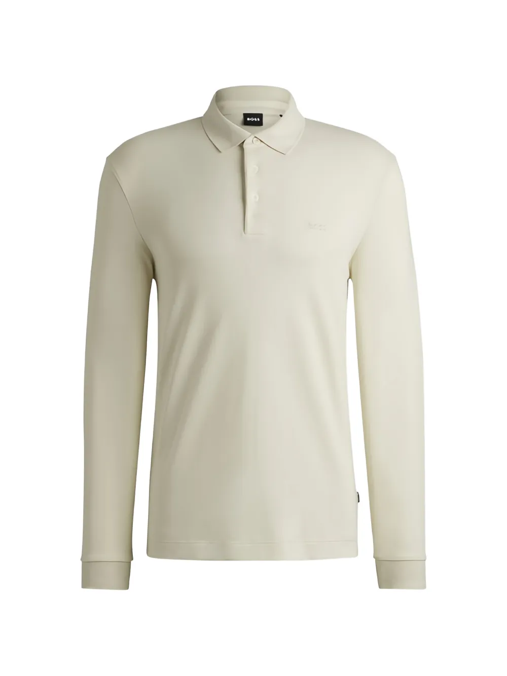

Поло с длинными рукавами Boss, бежевый
