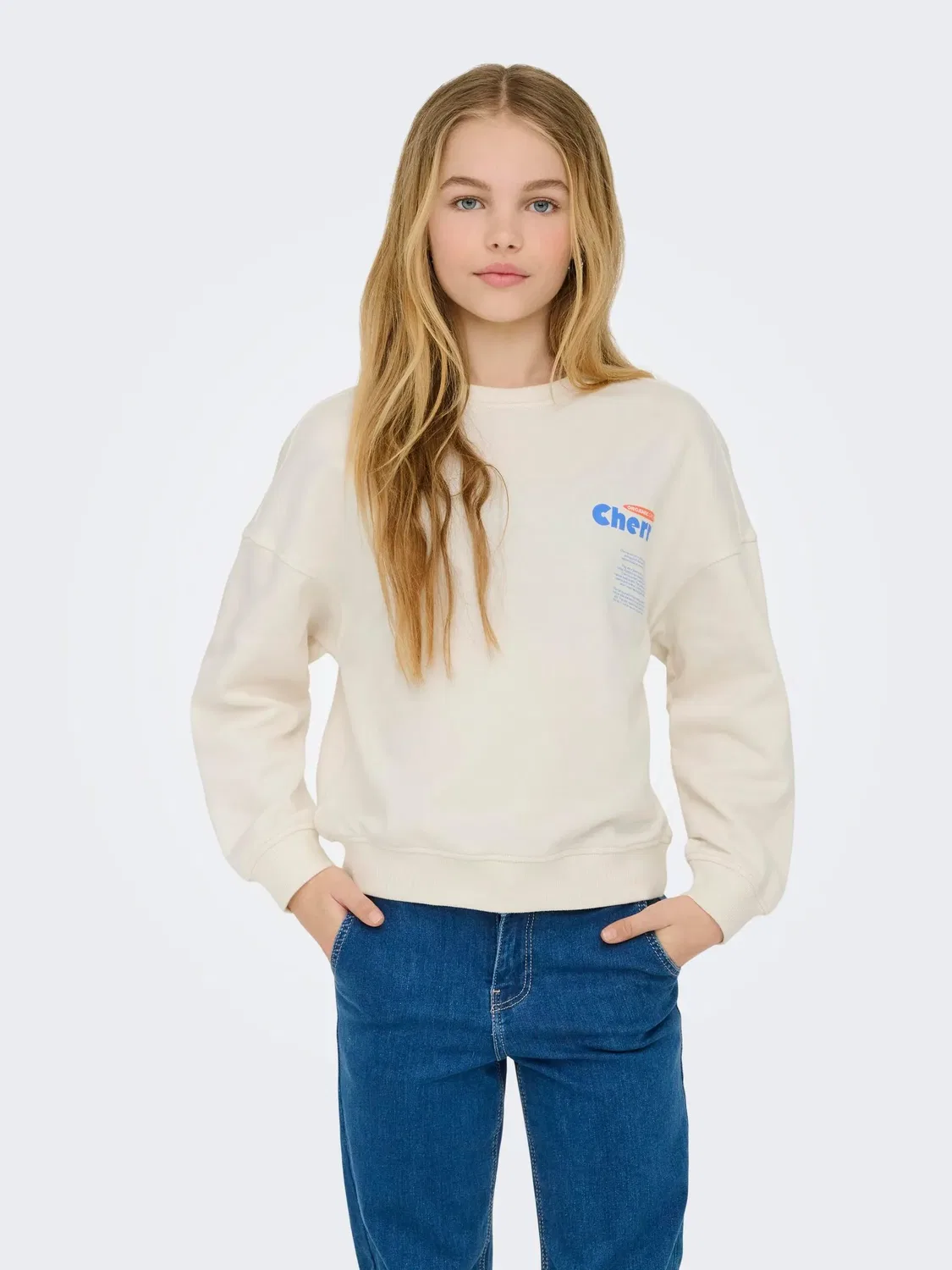 Свитшот из органического хлопка KIDS ONLY, тофу — фото 3